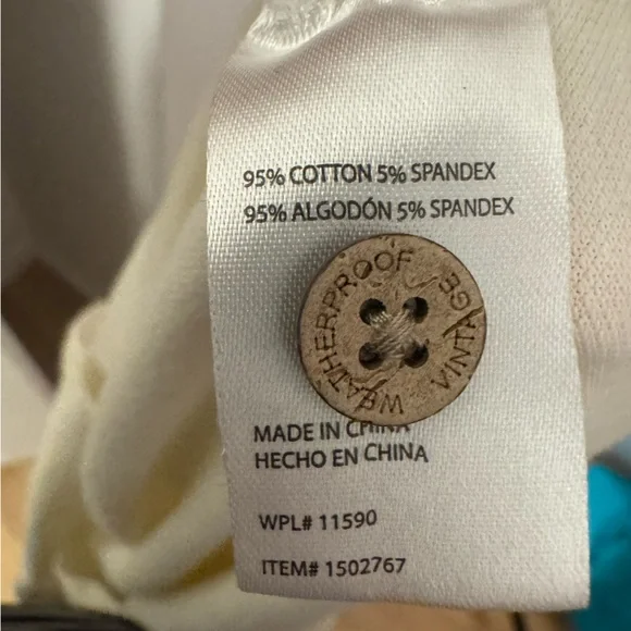 Men's Weatherproof Vintage Cream Cotton Button Down Shirt Size XL - Picture 6 of 6